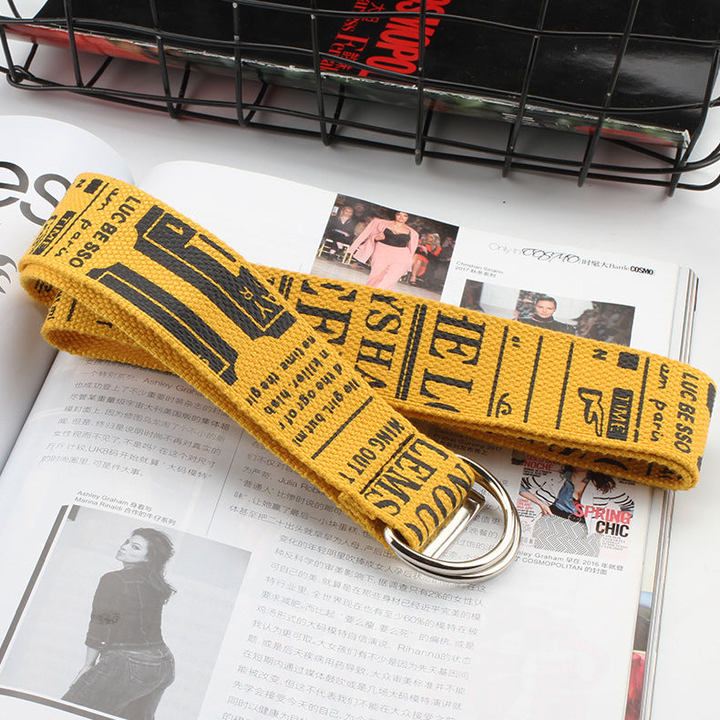Student canvas belt