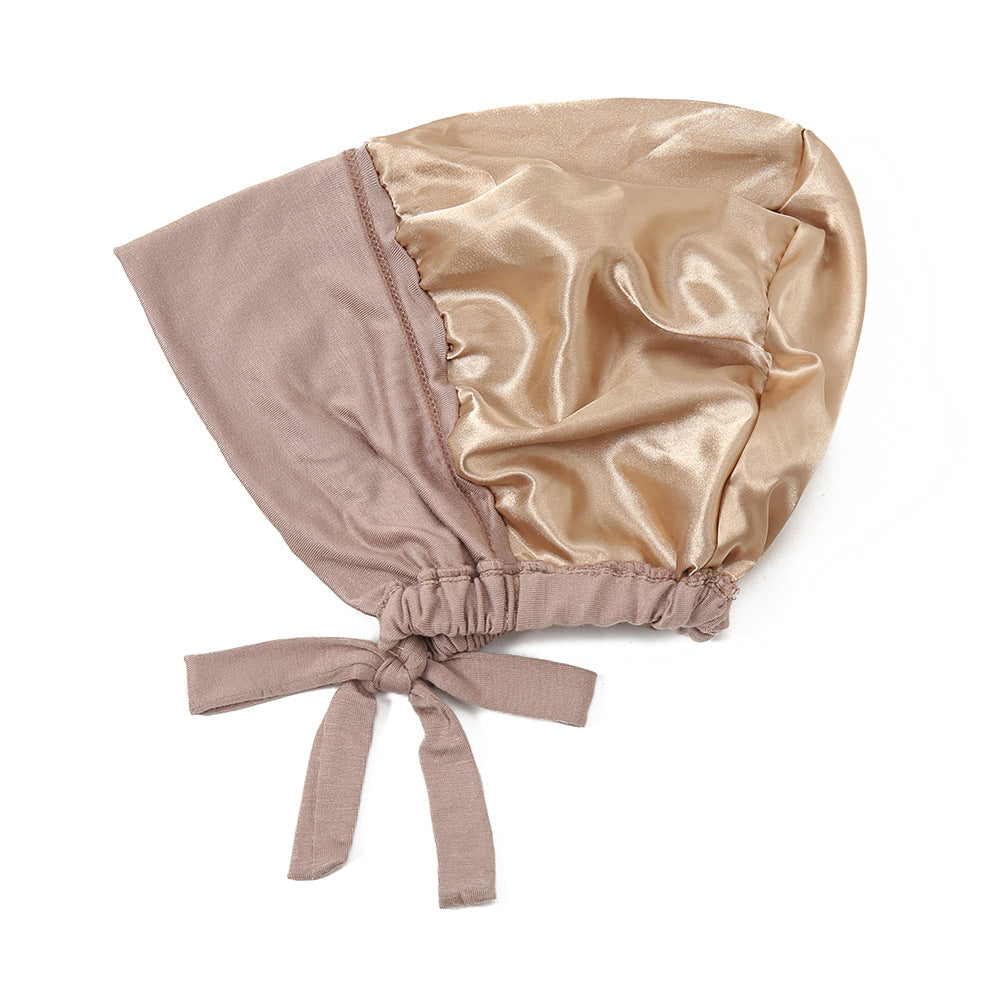 Women's Fashion Simple Mercerized Cotton Elastic Elastic Lace-up Ethnic Headscarf