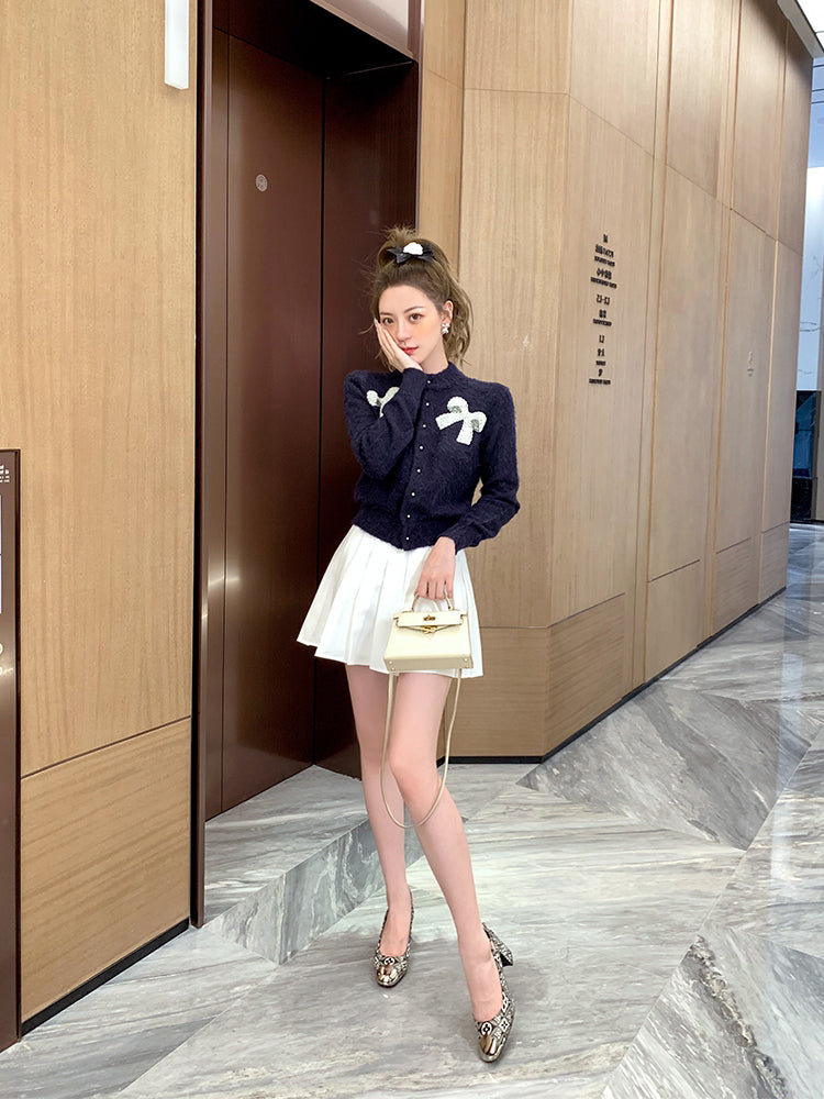 Japanese High End Soft Milk Design Outside Wear Lazy Style Sweater Coat