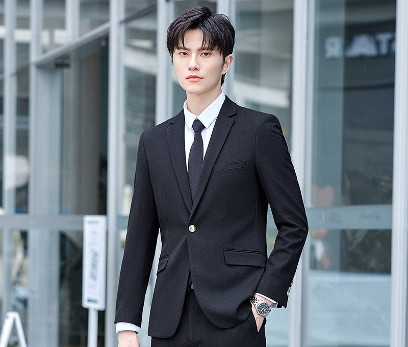 Grain Micro-elastic Workplace Random Combination Business Office Meeting Men's And Women's Same Suit