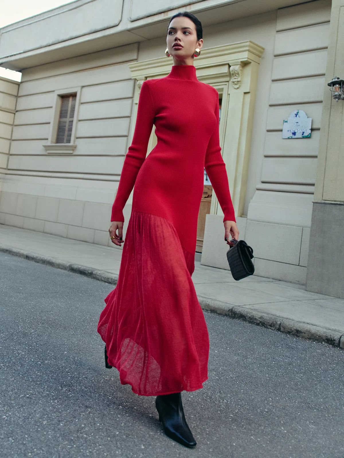 Women's Elegant Slim-fit Knit Dress
