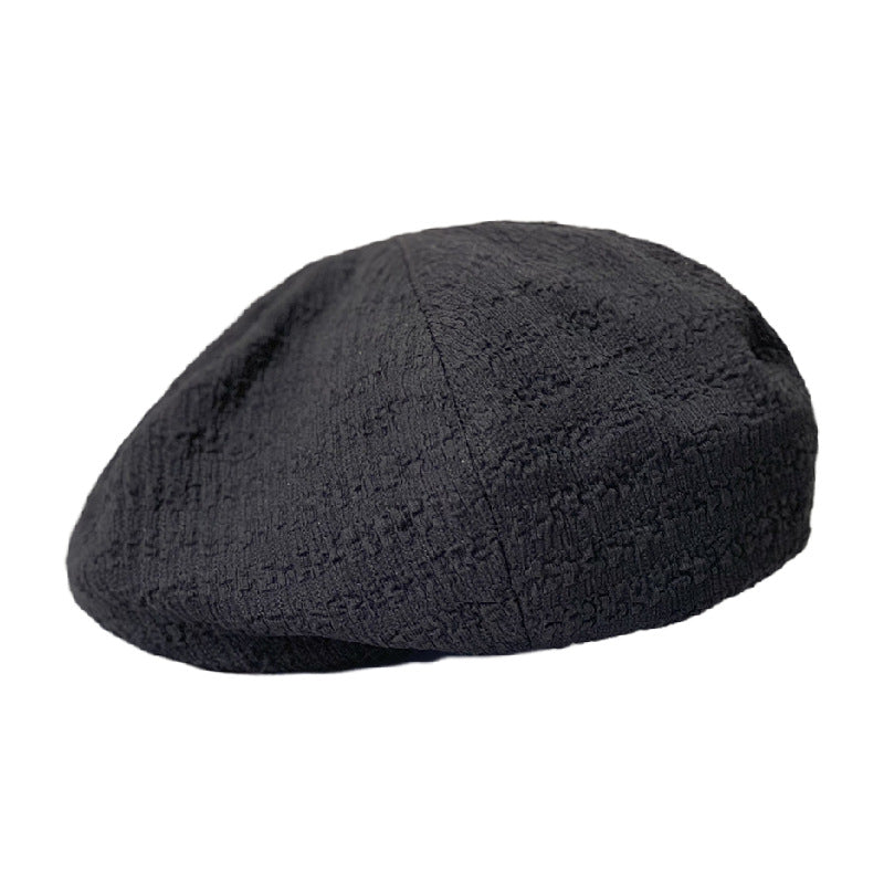 Face-looking Small Beret Children's Pleated Seersucker