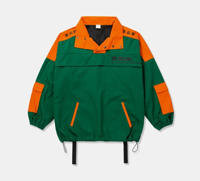 Spring new sports fan can be multi-bag contrast color stitching men's loose jacket