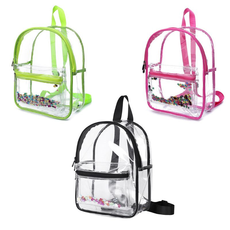 Transparent waterproof PVC children's backpack schoolbag