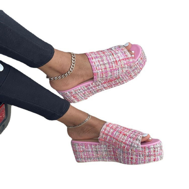 Light-colored Lady-style Fashion Outer Wear Sandals And Slippers