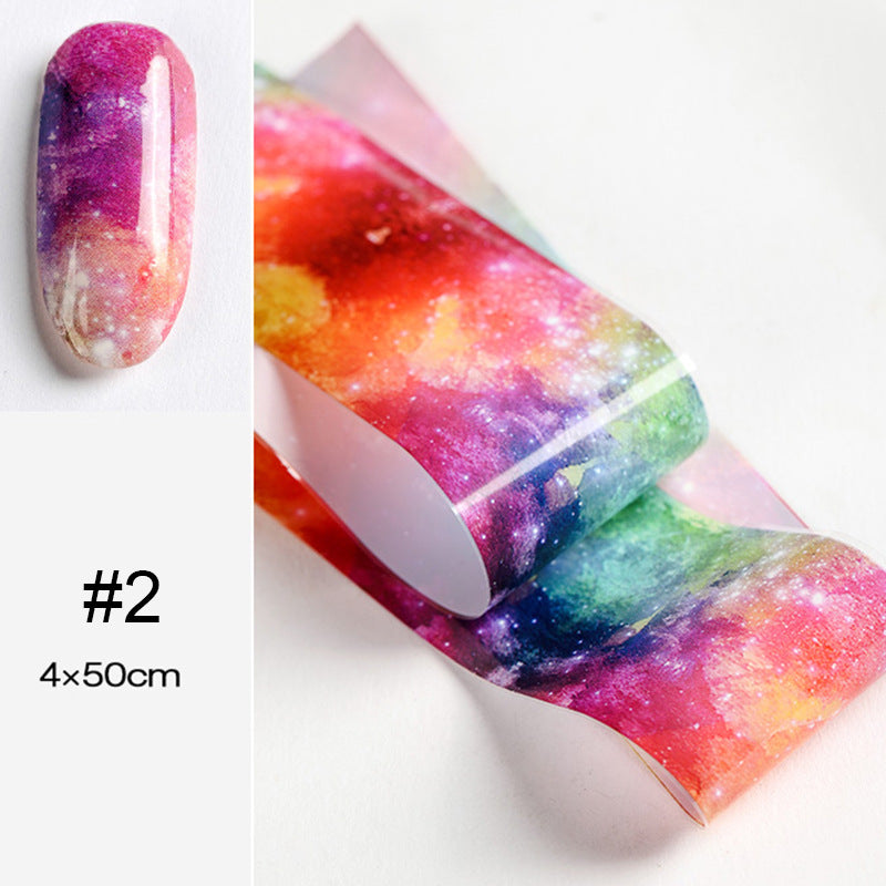 Marble Smudge Pattern Starry Nail Sticker
