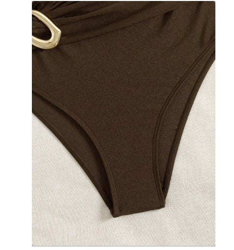 Women's Sexy Solid-Color One-Piece Backless Swimsuit