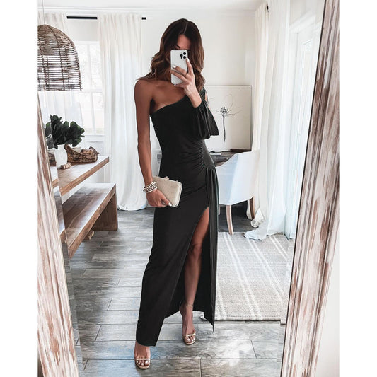 Sexet Off-shoulder Slids Kjole til Kvinder