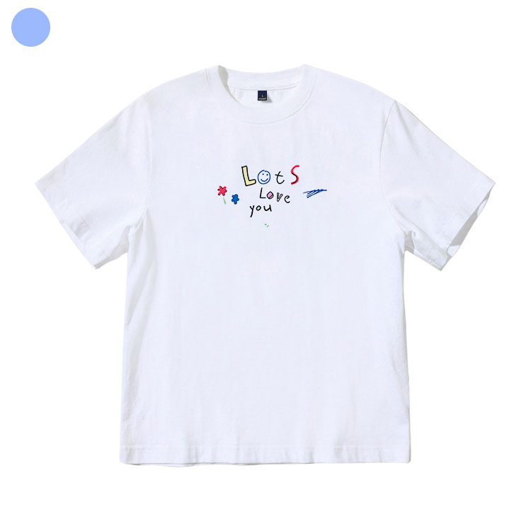 Kortærmet T-shirt Løst tøj Bomuld Sommer