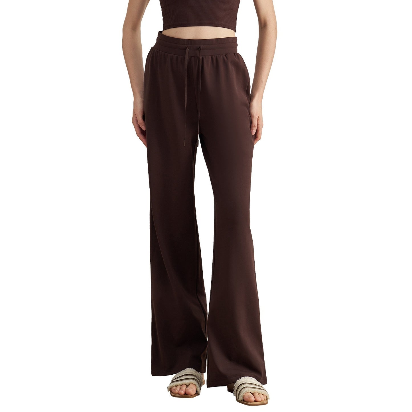 Thickened Wide Leg Straight Slimming All-matching Warm Casual Pants