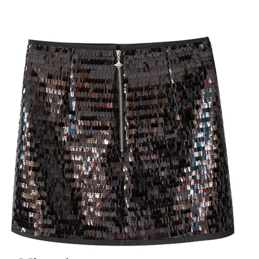 Heavy Industry Glitter Hot Girl High Waist Skirt