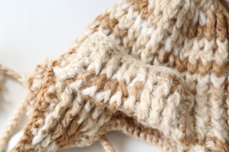European Yarn Mixed Color Wool Lei Feng Hat