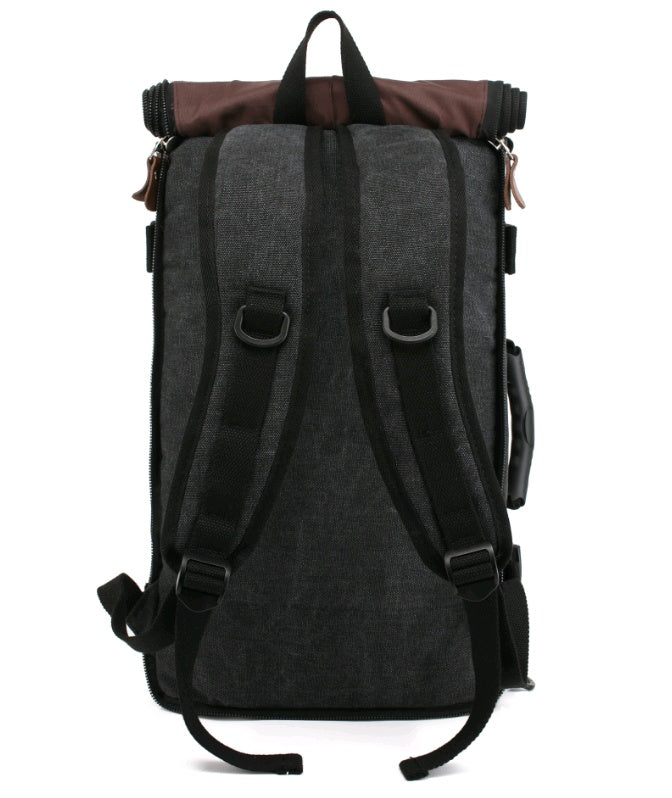Large-capacity backpack canvas men's backpack multi-function shoulder computer backpack outdoor travel bag