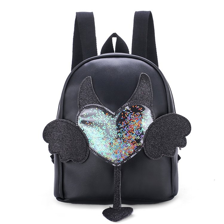 Girls PU Leather Backpack Snacks Decoration Bag