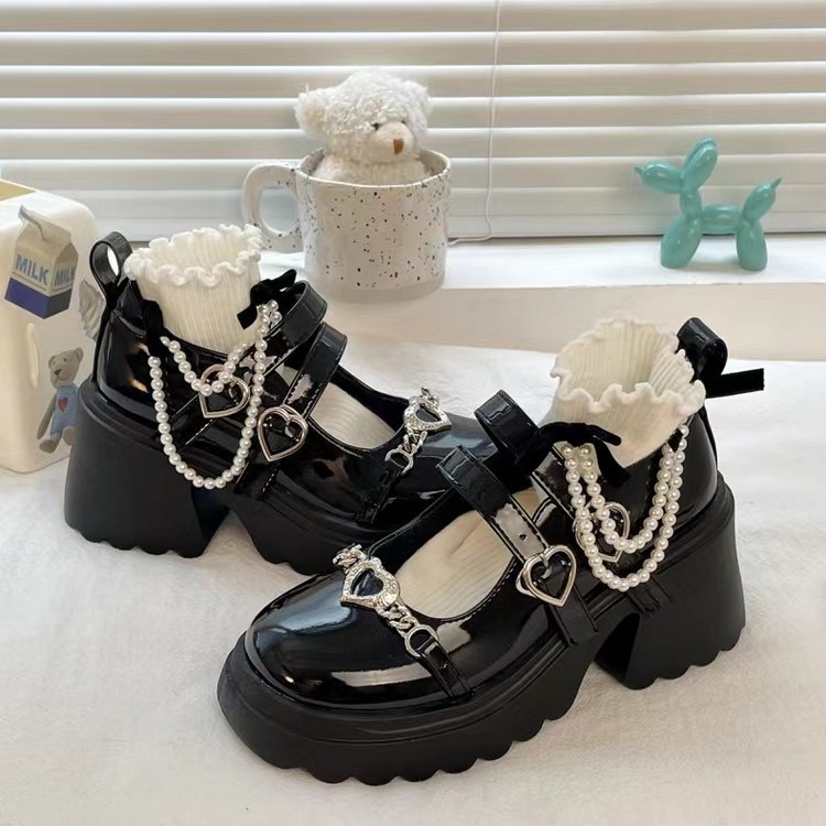 British Style Platform Loafers Increased Fashion Shoes Female