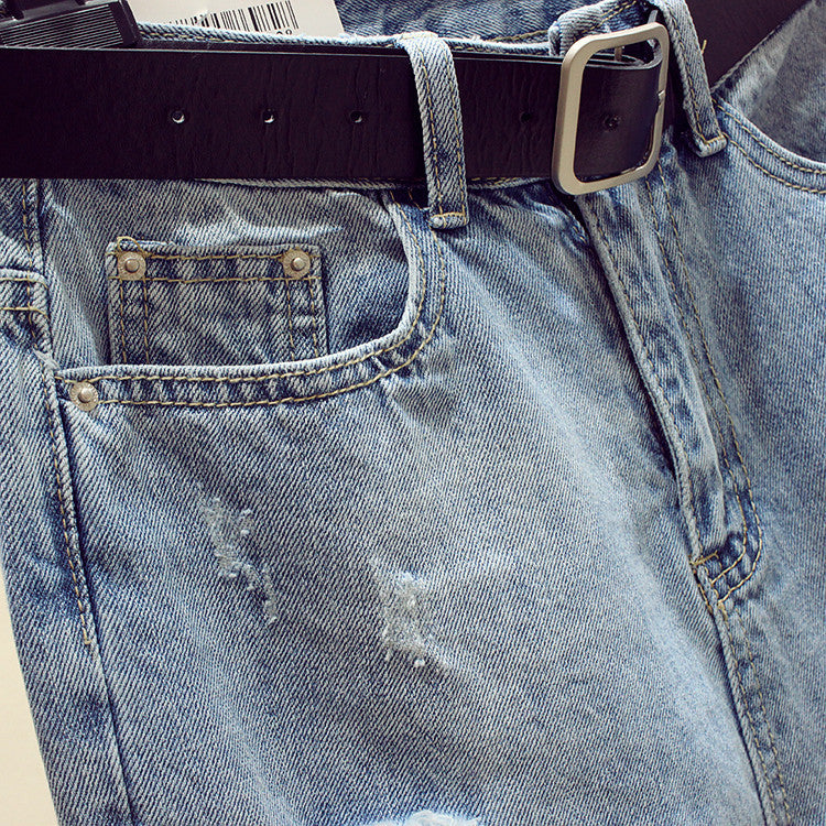 Women's summer ripped jeans