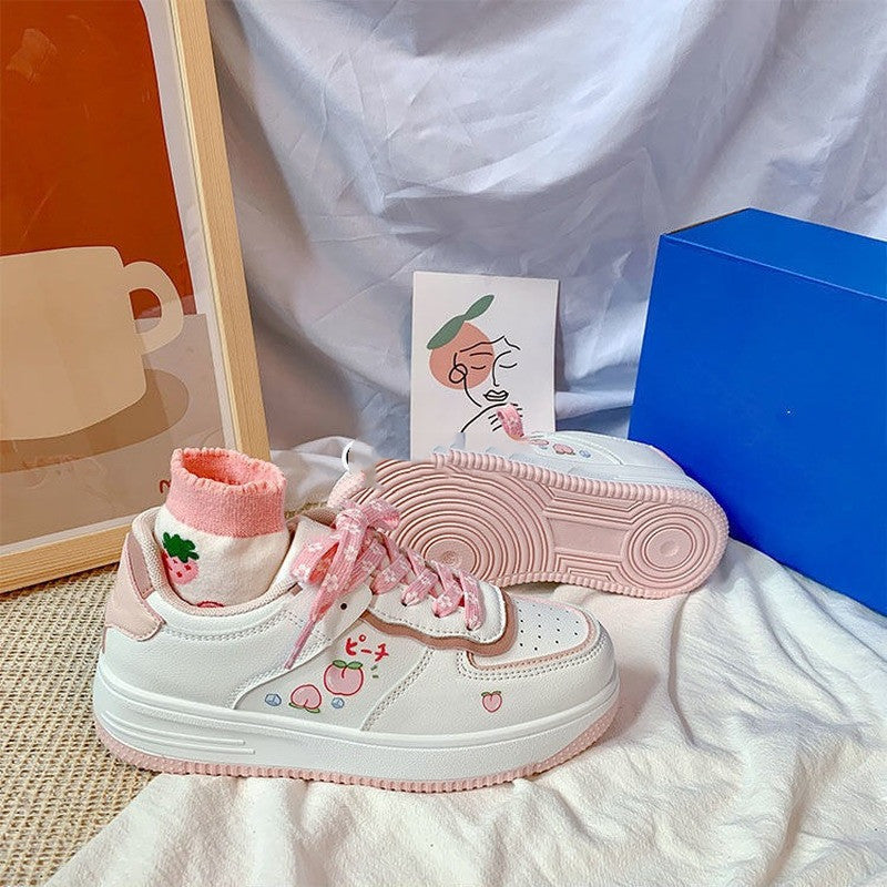 Pigehjerte Fersken Sød Gummi Sneakers