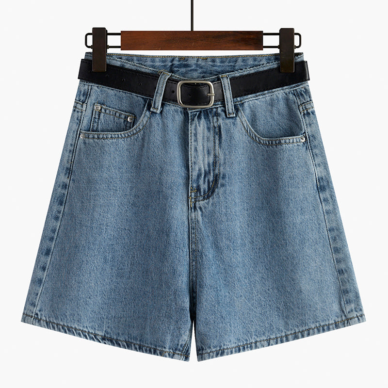 Women's High Waist Summer Retro Denim Shorts
