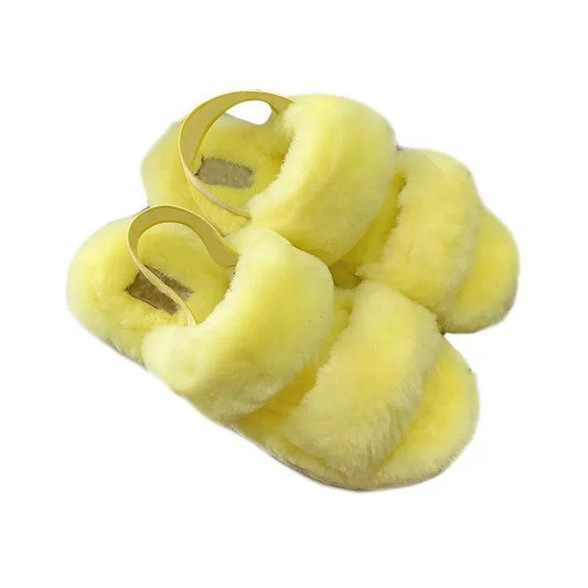 Women's Sandals Outdoor Flat Plush Fur