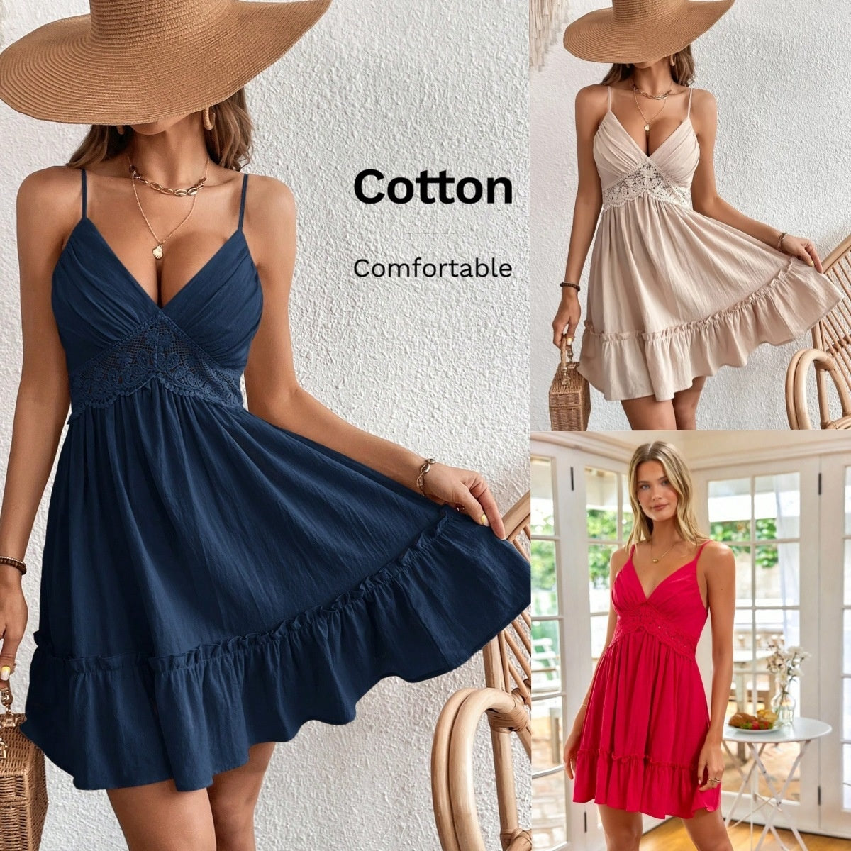 Womens Sexy Cutout Backless Slip Dress