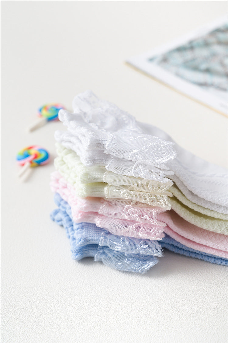 Japanese Lace Princess Short Socks Baby White Dance