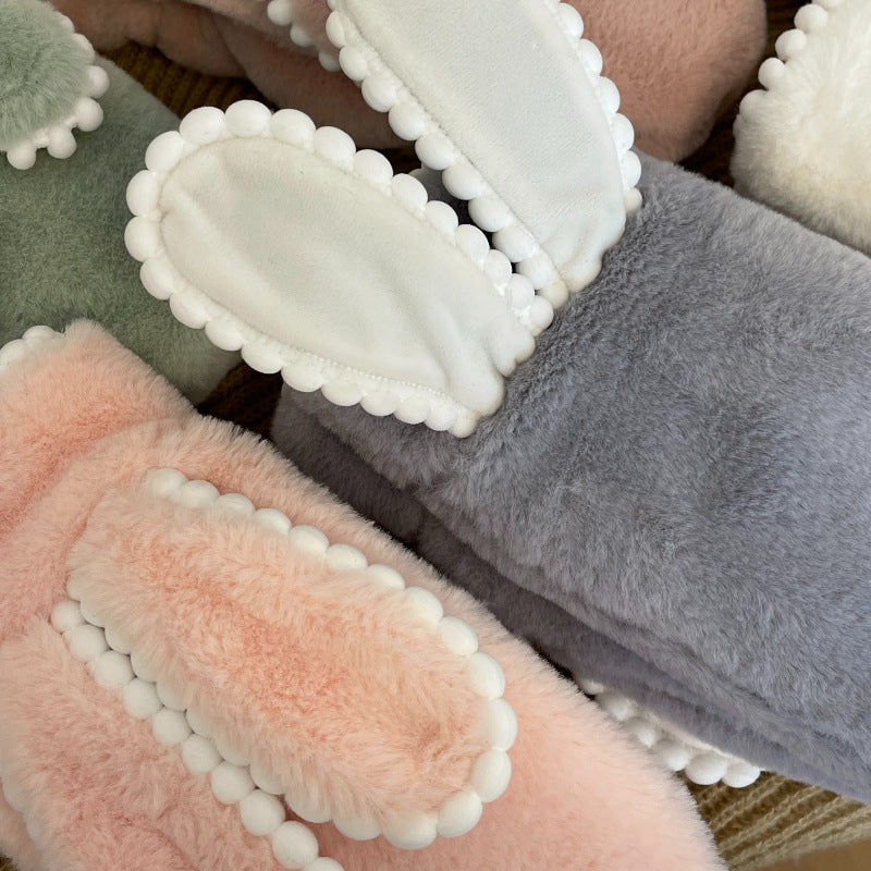 Simple Short Plush Warm Gloves For Women Winter