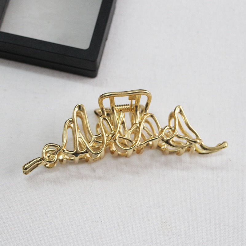 Simple  Claw Large Shark Clip Metal Hair Headdress