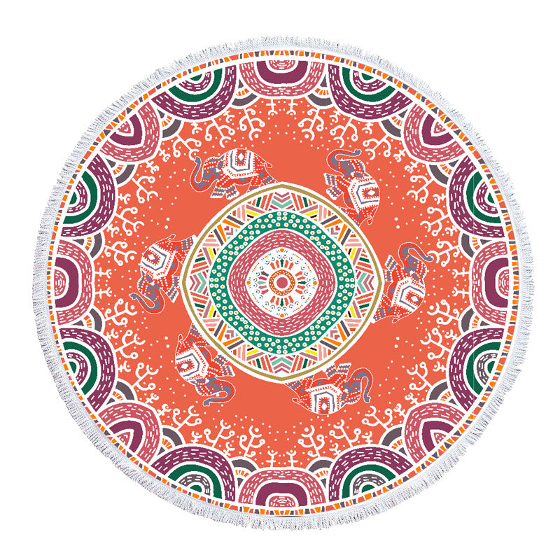 Microfiber Printed Sweat Wipe Seat Beach Towel
