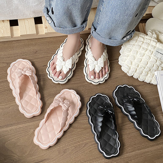 Bow Flip-flops Women's Summer Outdoor Wear