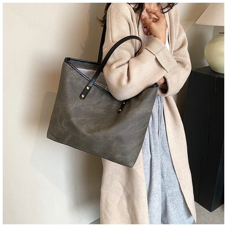 Ladies New Versatile Textured One-shoulder Bag