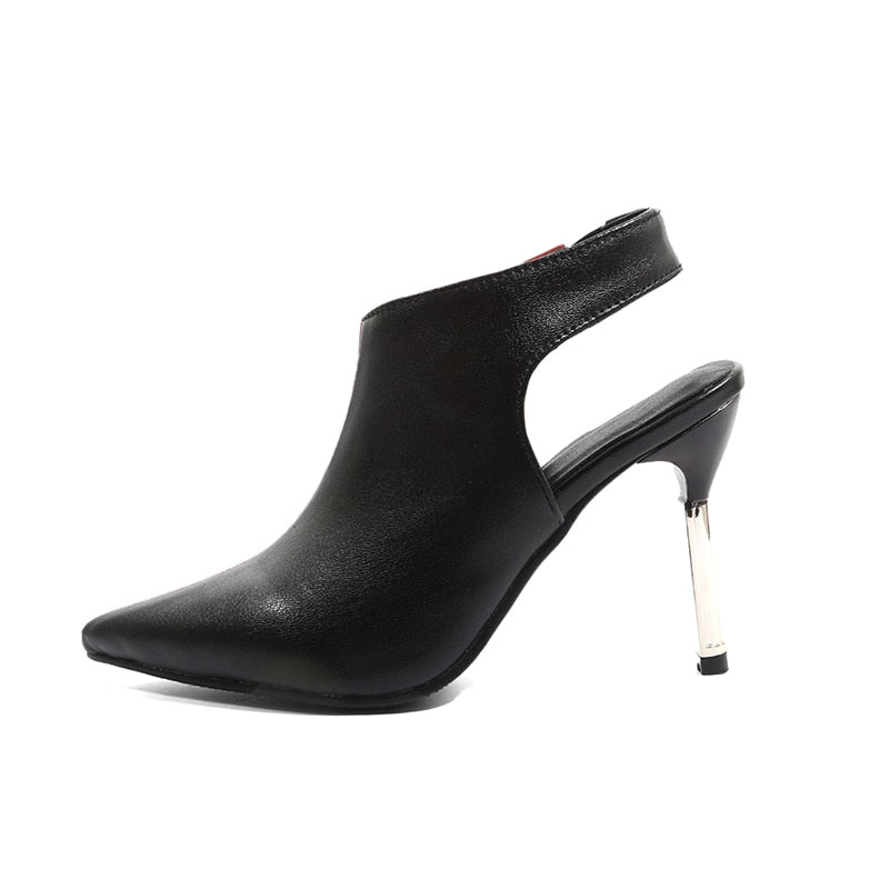 Fashion Colorblock Pointed Toe Stiletto High Heel Sandals