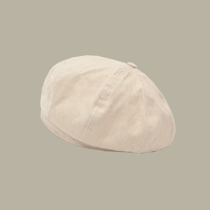 Women's Solid Color British Retro Art Painter Hat