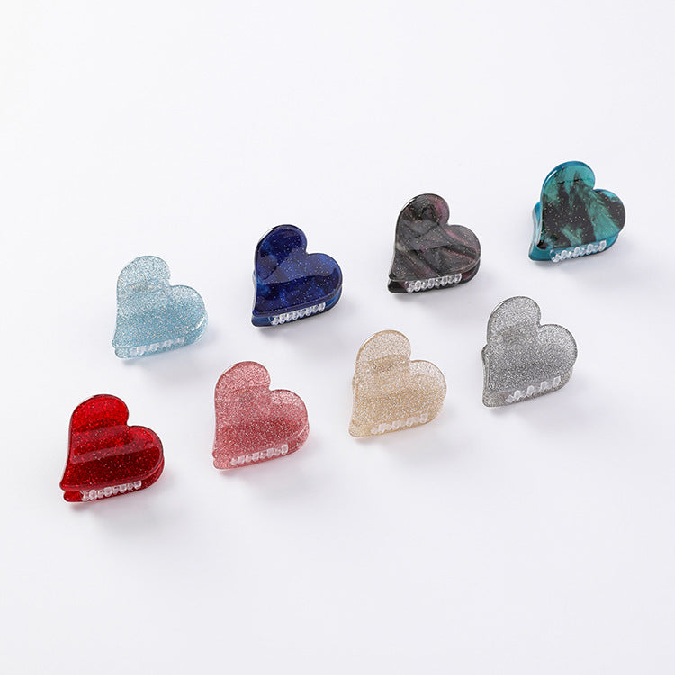 Japanese Dream Girl Heart Beadsflash Powder Star Clips Mini Love Hair Catch Hairpin Bangs Clip Hairpin Hair Accessories