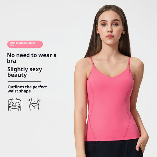 New Style With Chest Pad Nude Feel Shaping Fitness Yoga Wear Sexy Sling