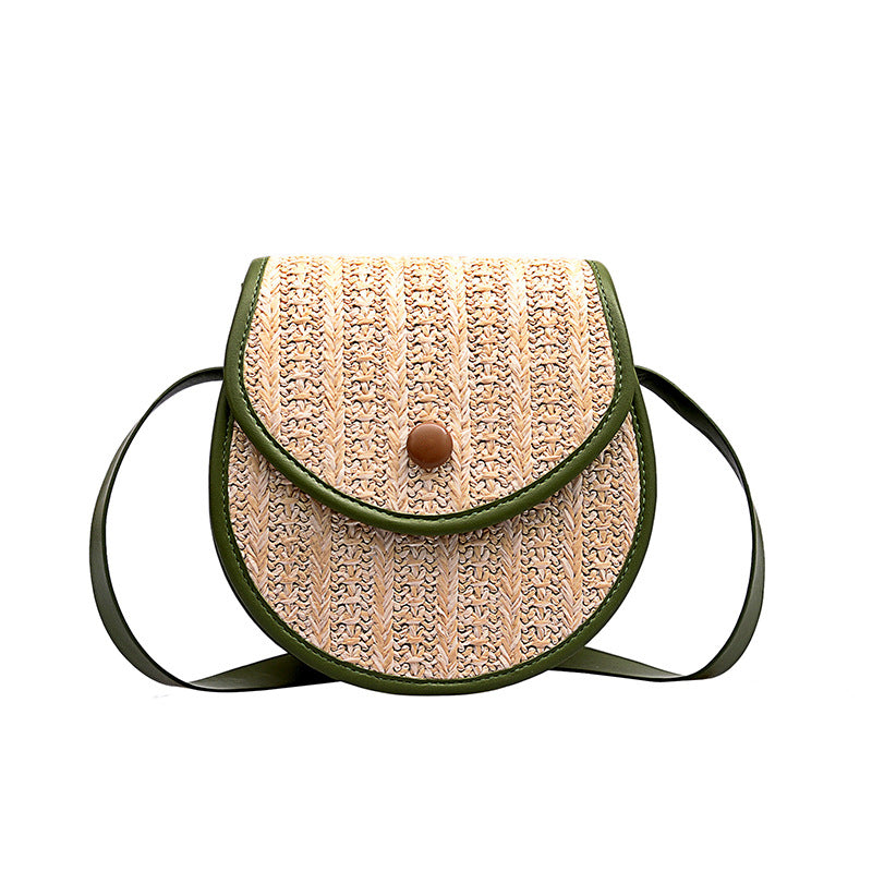 Korean style straw woven mobile phone bag