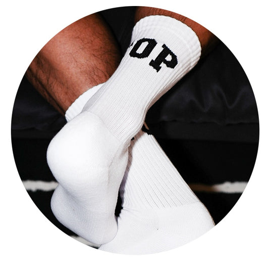 High socks in sports socks
