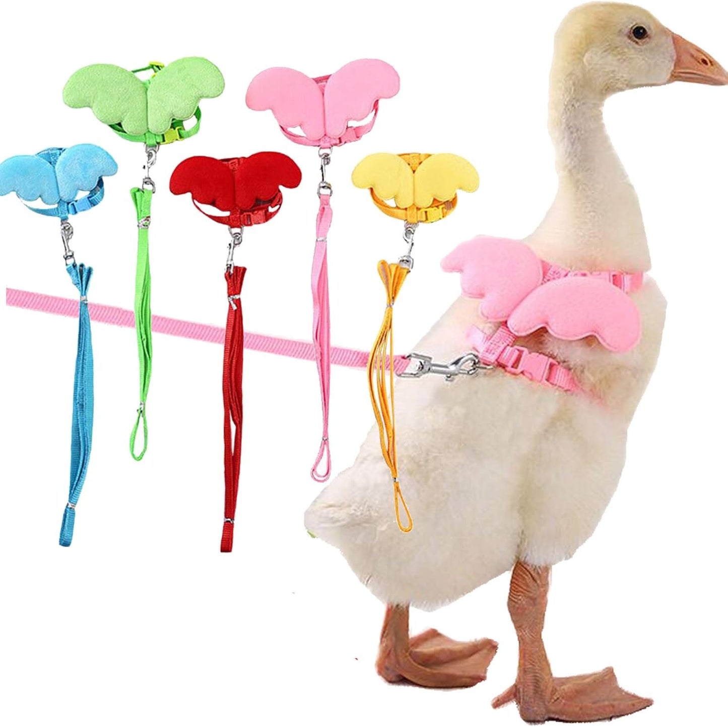 Adjustable Walking Harness With Wings And Traction Rope For Chickens, Ducks, Geese, Hens And Small Pets