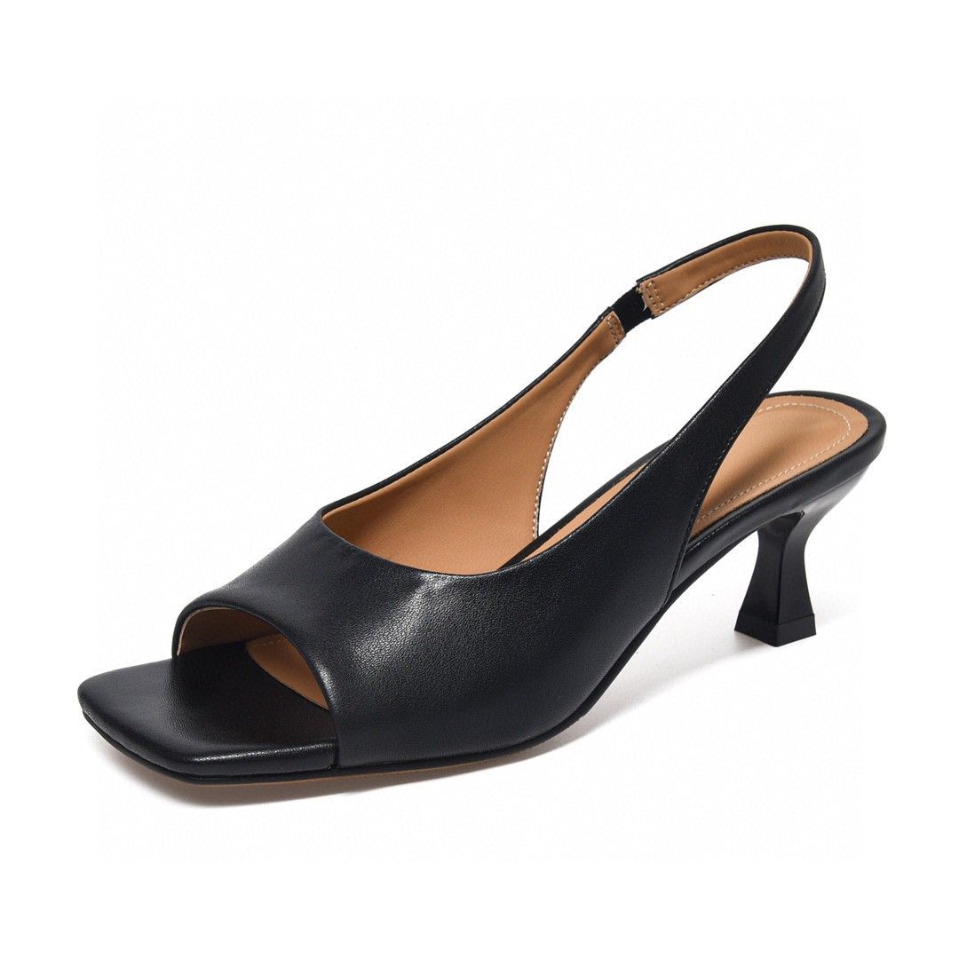French Square Toe With Skirt Fairy Style Pumps