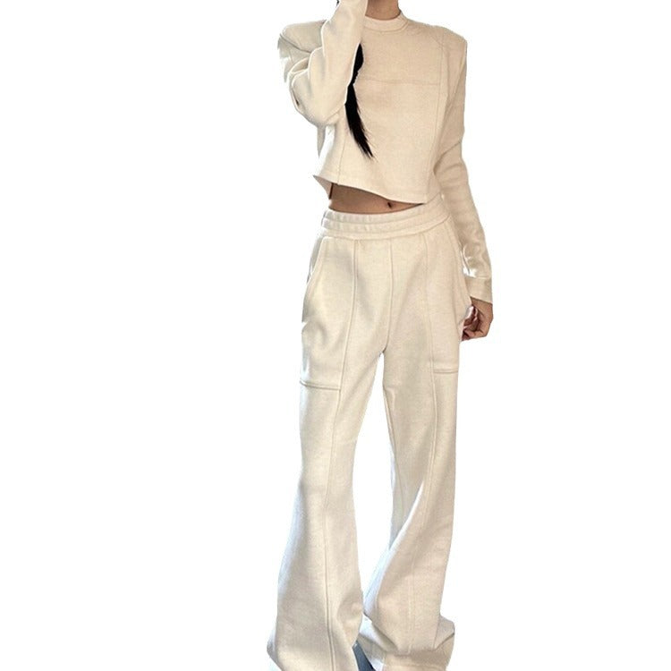 Autumn And Winter Fleece-lined Thick Casual Sports Pants For Women