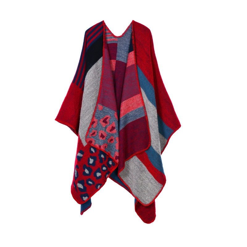 Plaid lady travel shawl imitation cashmere scarf