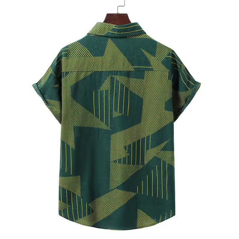 Men's Short-sleeved Shirt Casual Printing