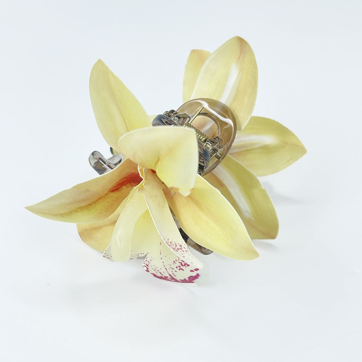Double Orchid Barrettes Bohemian Vacation Style Hairpin