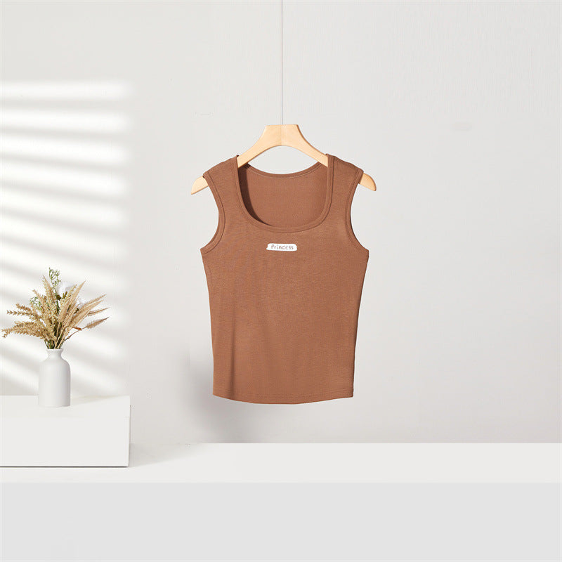 Spring And Summer Square Collar Camisole Women's Seamless Slim Fit Inner Wear