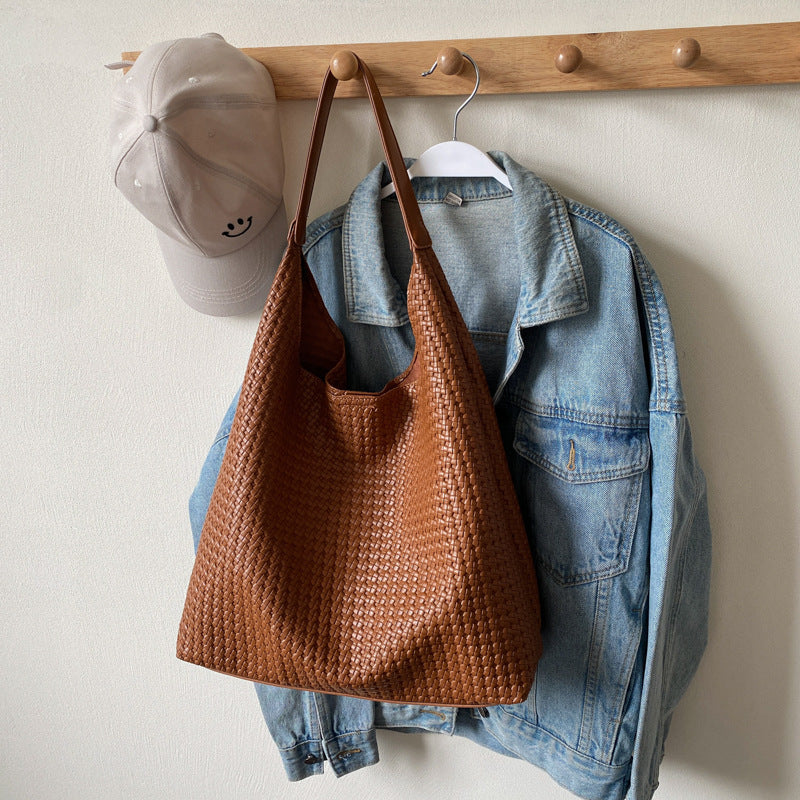 Retro High-grade Women's Woven Tote Bag