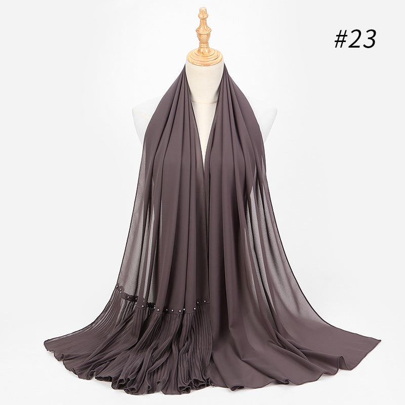 Perle Chiffon Etnisk Tørklæde