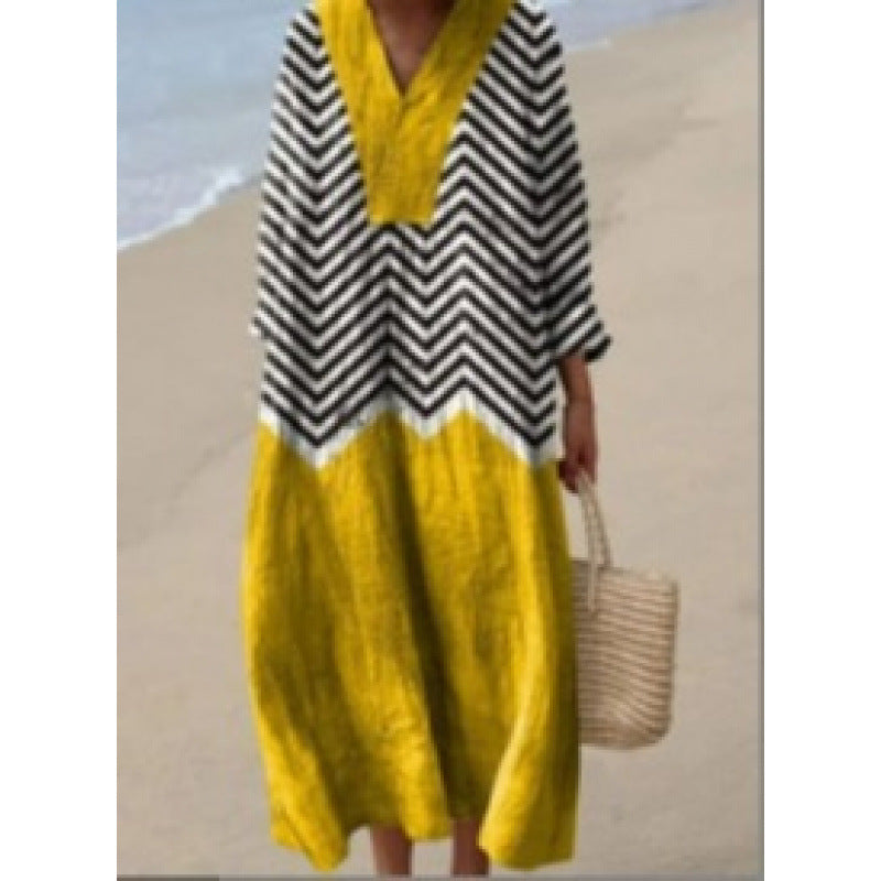 European And American Style Shirt Dress For Women