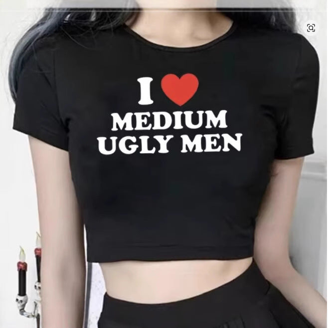 Alphabet Streetwear Kort Slim-fit Dame T-shirt Til Udenrigshandel Europæisk Og Amerikansk Stil