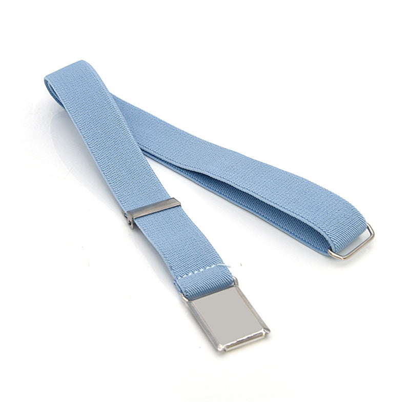 Boys And Girls Elastic Band Monochrome Pants Belt