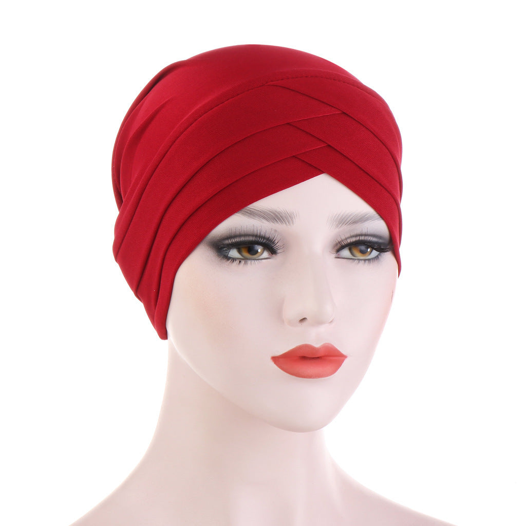 Three Crossed Indian Hats In Stretch Cloth Forehead