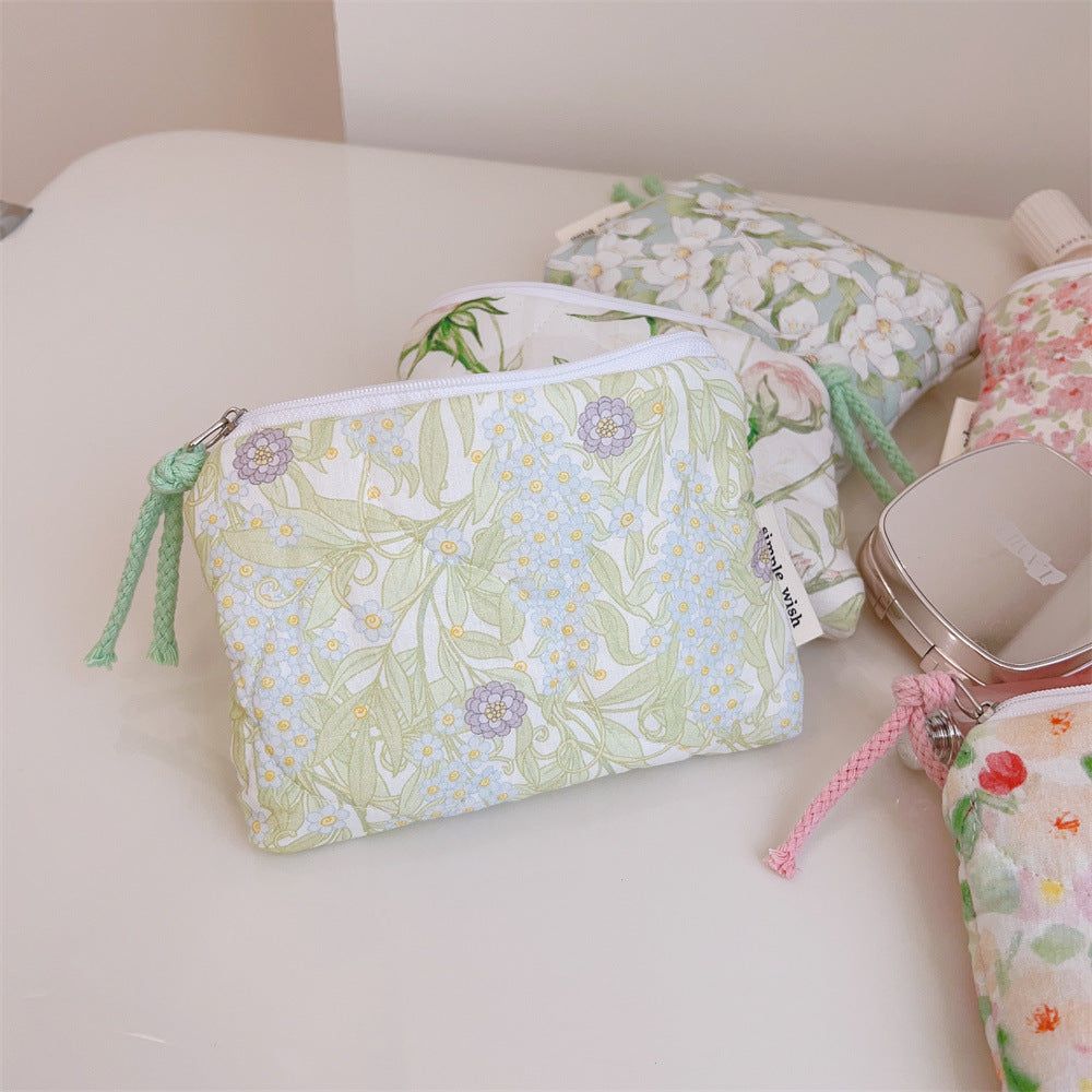 Cloth Bag Earphone Lipstick Tampon Storage Bag Card Bag Quilted Thick